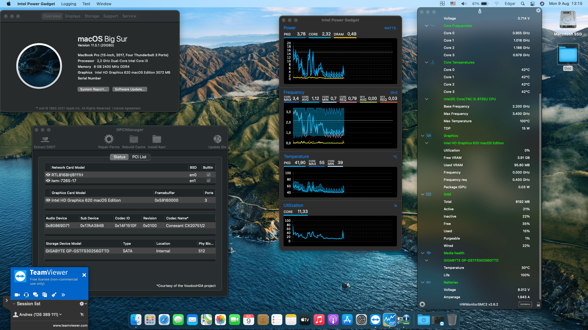 Success Hackintosh macOS Big Sur 11.5.1 Build 20G80 at Lenovo Ideapad V330-15IKB